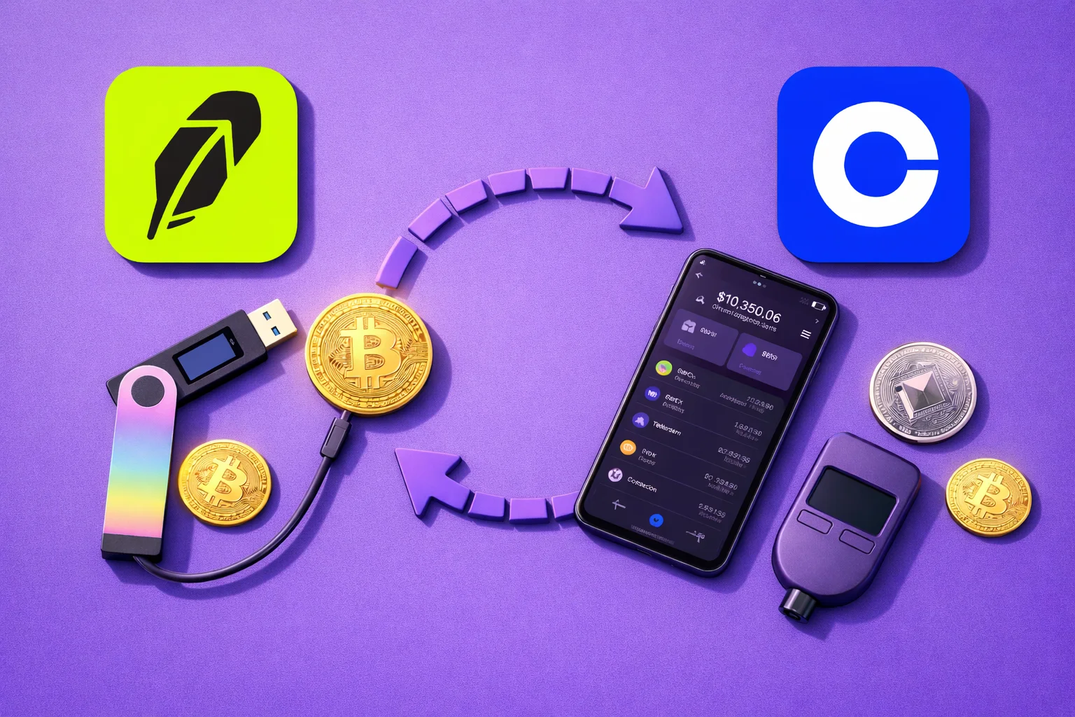 Crypto withdrawals and transfers: Robinhood vs Coinbase