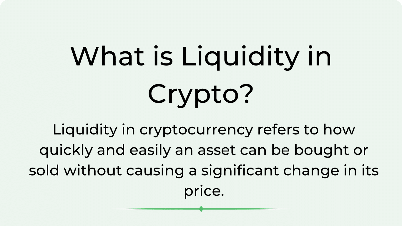 What is a liquid market in crypto?