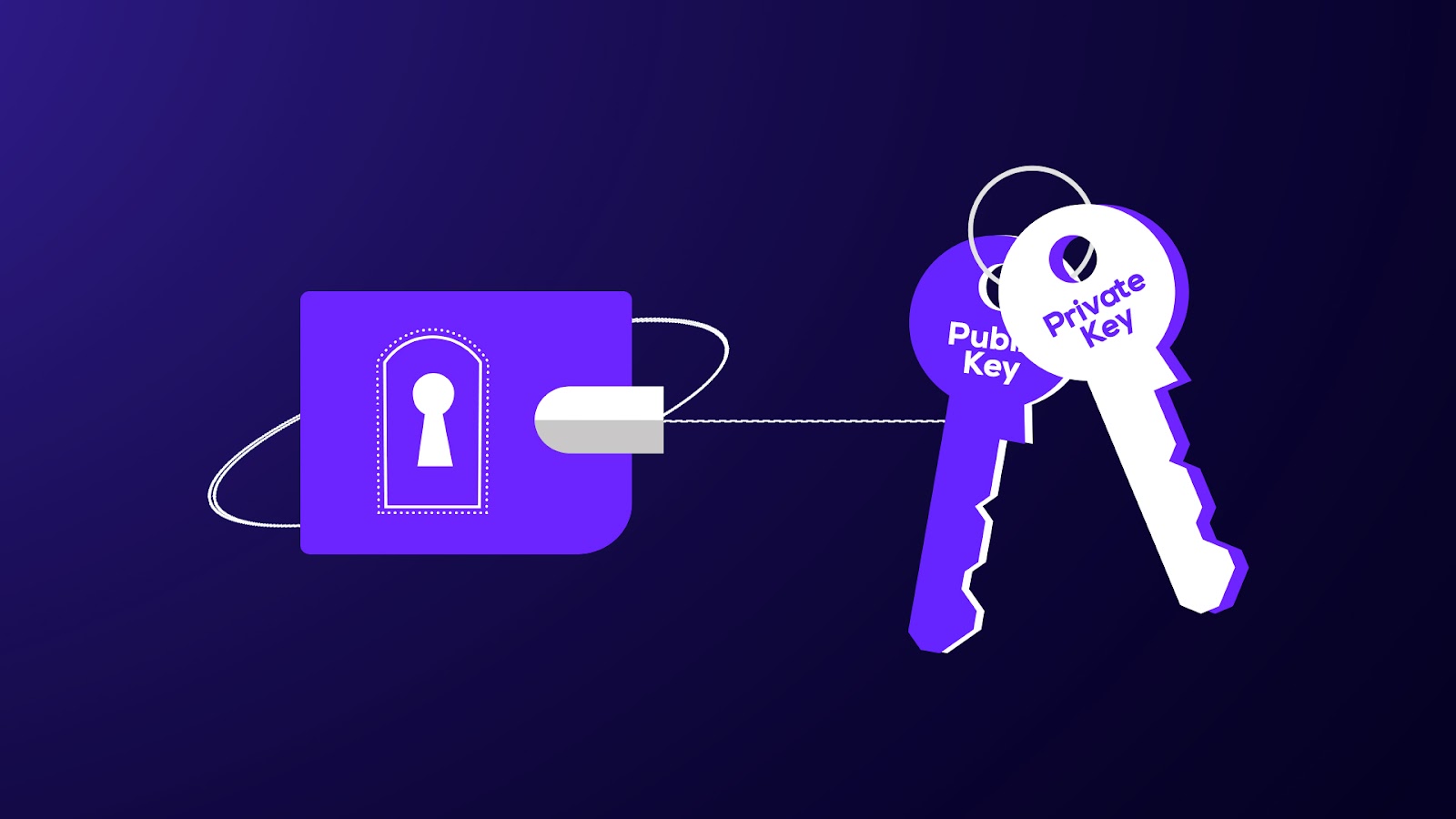 What is the difference between a public key and a private key?